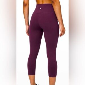 Lululemon Wunder Under Crops Plum Size 8